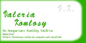 valeria komlosy business card